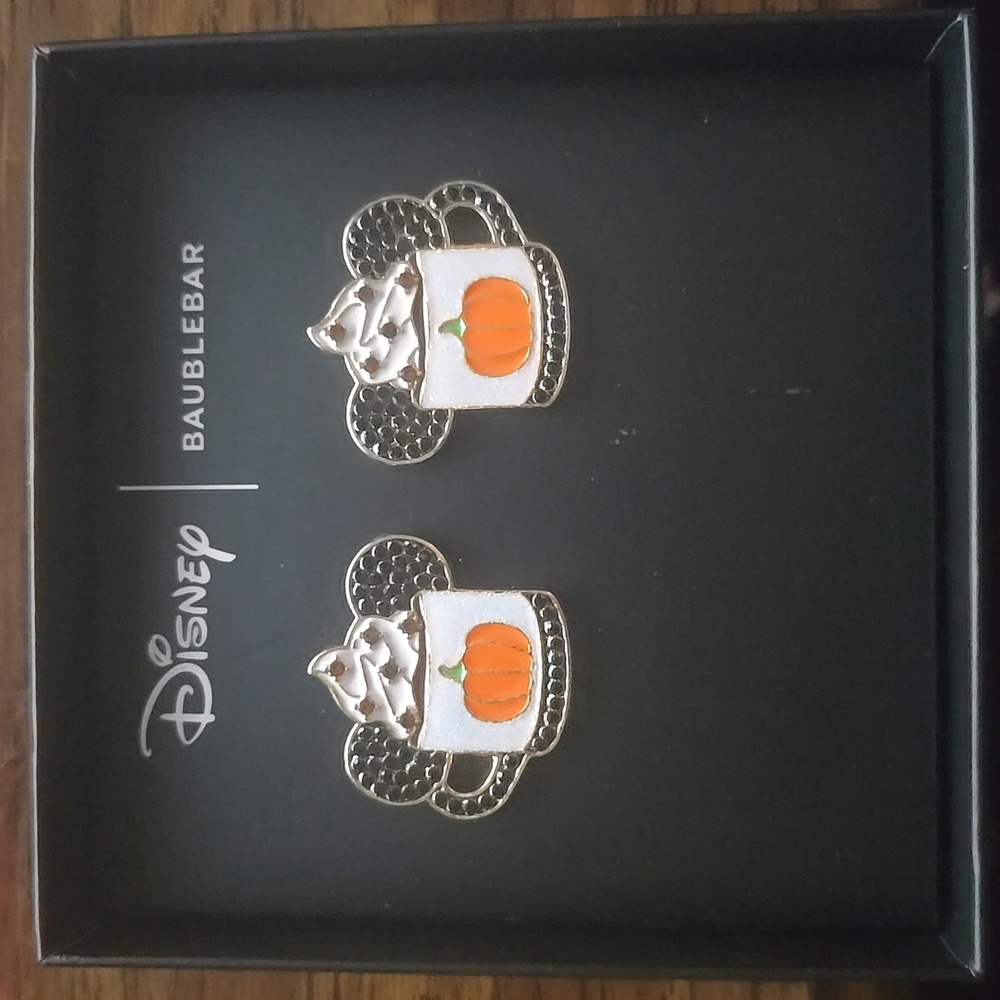 Disney baublebar pumpkin spice latte earings
